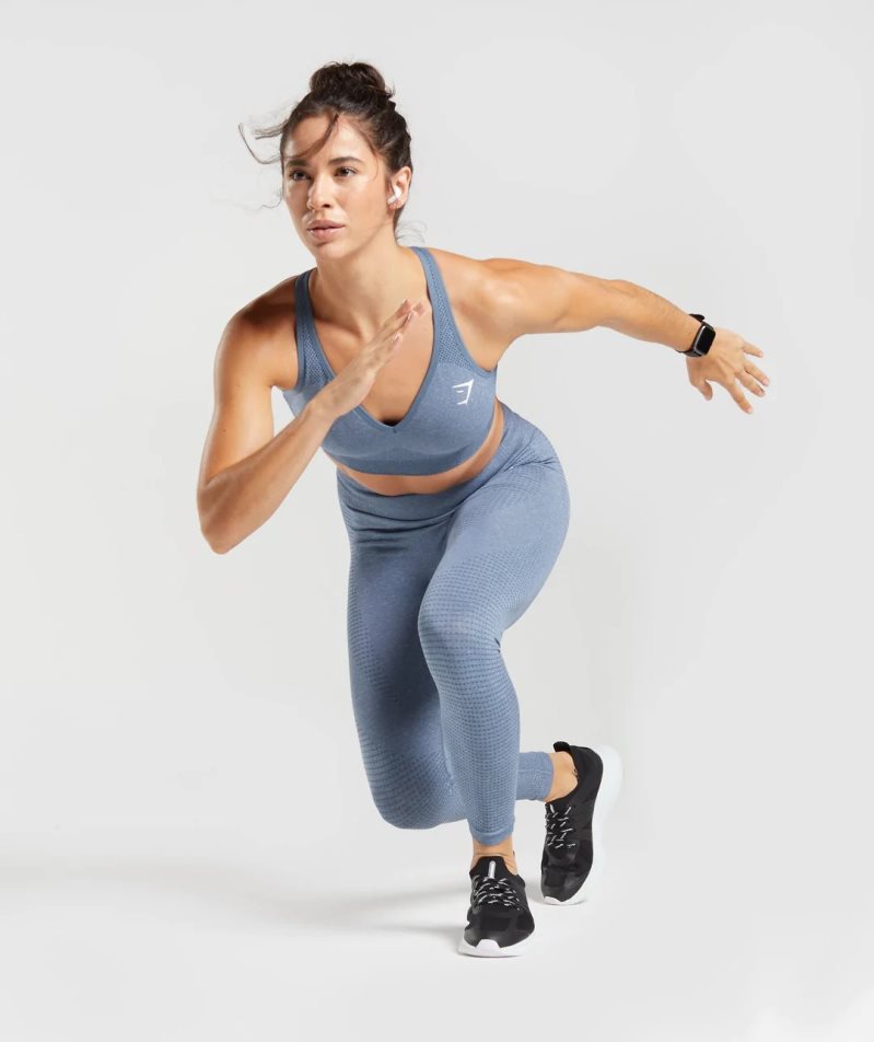 Women's Gymshark Vital Seamless 2.0 Leggings Blue | CA ND67A8